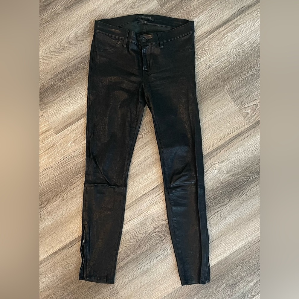 Genuine leather pants